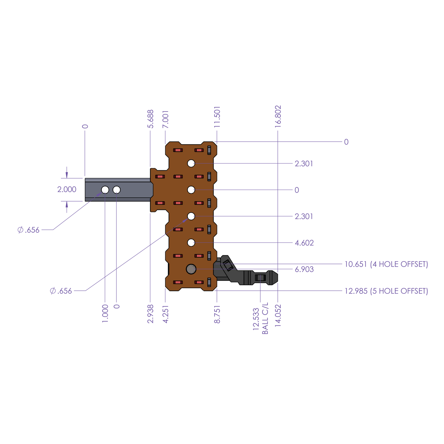 GEN-Y HITCH Phantom-X Drop Hitch (2" Shank) 7000lbs