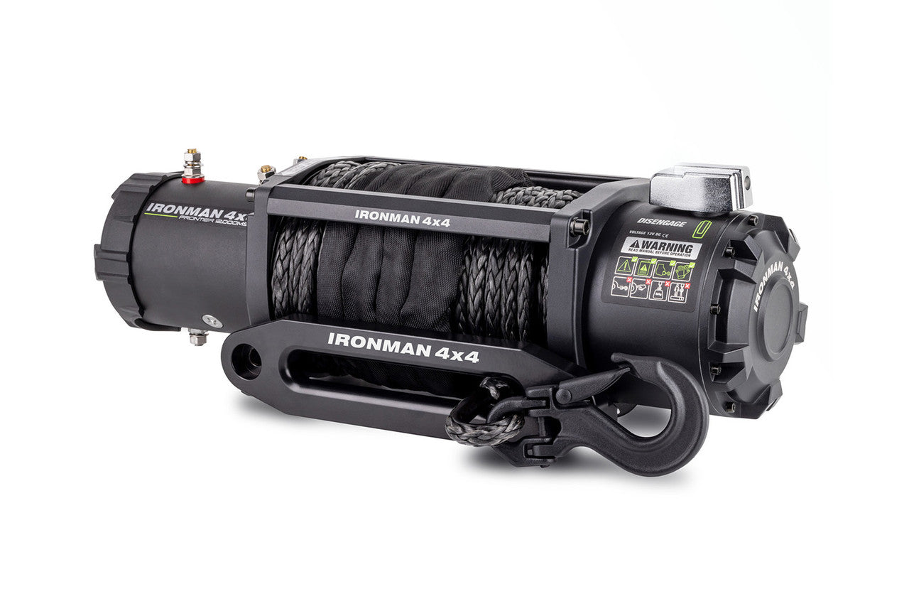 IRONMAN 4x4 Frontier 12,000lb Winch w/Synthetic Rope