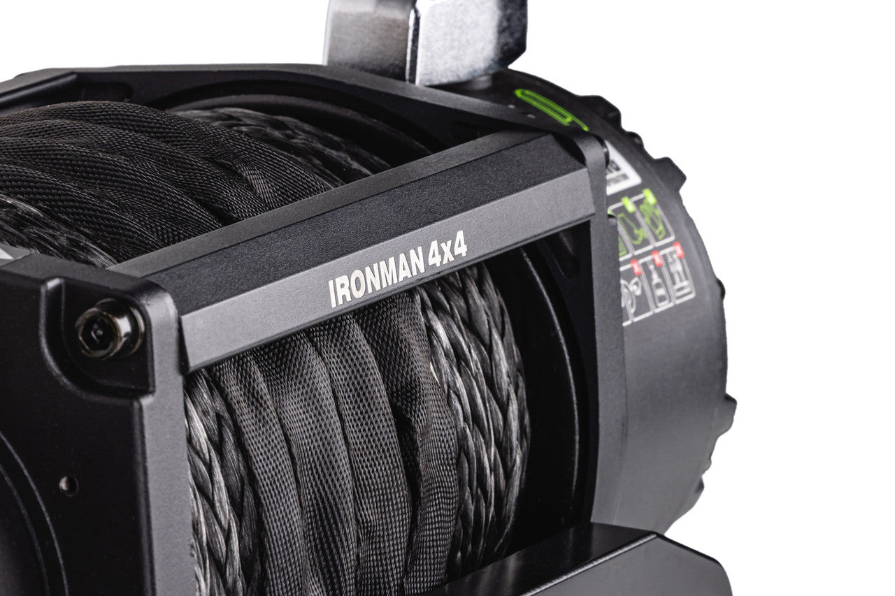 IRONMAN 4x4 Frontier 12,000lb Winch w/Synthetic Rope