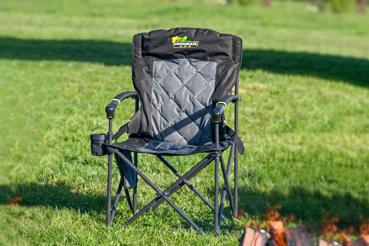 IRONMAN 4x4 King Hard Arm Camp Chair w/Lumbar Support