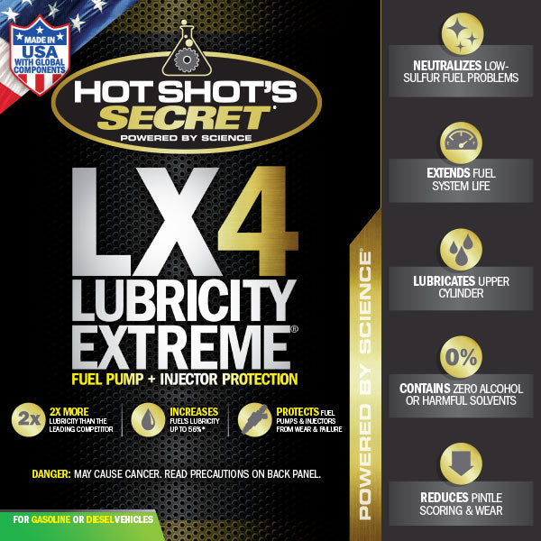 Hot Shot's Secret LX4 Lubricity Extreme Fuel Additive