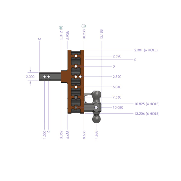 GEN-Y HITCH Mega-Duty Drop Hitch (2" Shank) 16000lbs